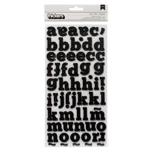 American Crafts Paper - XOXO Collection - Thickers - Glitter Foam - Dear - Black