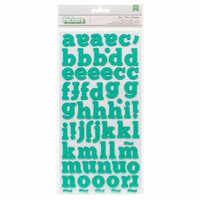 American Crafts Paper - XOXO Collection - Thickers - Glitter Foam - Dear - Robin's Egg