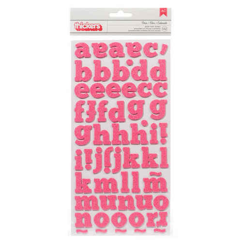 American Crafts Paper - XOXO Collection - Thickers - Glitter Foam - Dear - Begonia