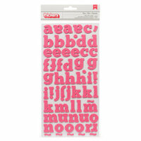 American Crafts Paper - XOXO Collection - Thickers - Glitter Foam - Dear - Begonia