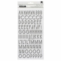 American Crafts - My Girl Collection - Thickers - Printed Chipboard Stickers - Kitten - Black