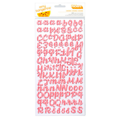 American Crafts - Amy Tangerine Collection - Yes, Please - Thickers - Two-Tone Foam Stickers - Sincere - Grapefruit