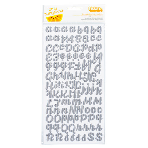 American Crafts - Amy Tangerine Collection - Yes, Please - Thickers - Two-Tone Foam Stickers - Sincere - Ash