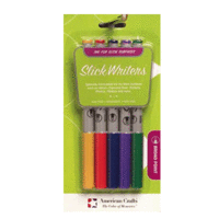 American Crafts - Slick Writers -  5 Piece Set - Assorted Color - Broad Point, CLEARANCE