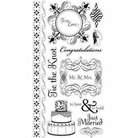 American Crafts - Clear Acrylic Stamp Set - Wedding - Large