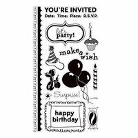 American Crafts - Clear Acrylic Stamp Set - Birthday - Large, CLEARANCE
