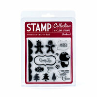 American Crafts - Merrymint Collection - Christmas - Clear Acrylic Stamp Set - Shortbread - Small, CLEARANCE