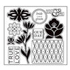 American Crafts - I Do Collection - Clear Acrylic Stamp Set - Boutonniere, CLEARANCE