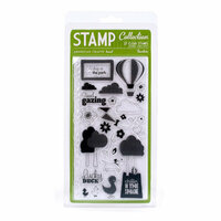 American Crafts - City Park Collection - Clear Acrylic Stamp Set - Fountain, CLEARANCE