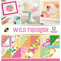 Die Cuts with a View - Wild Flourish Collection - Foil Paper Stack - 12 x 12