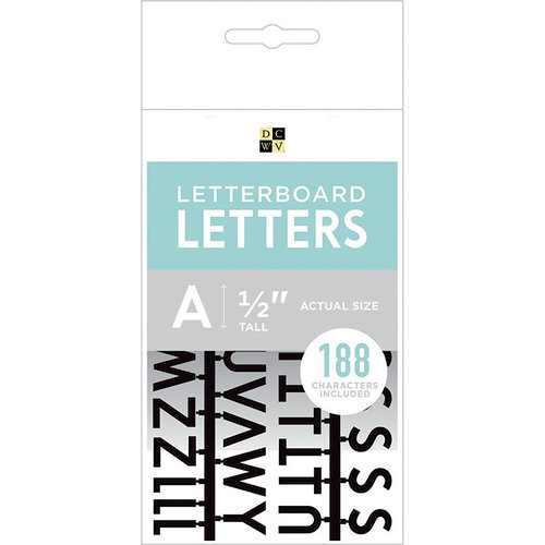 Die Cuts with a View - Letter Board - Letter Packs - 0.5 Inches - Black