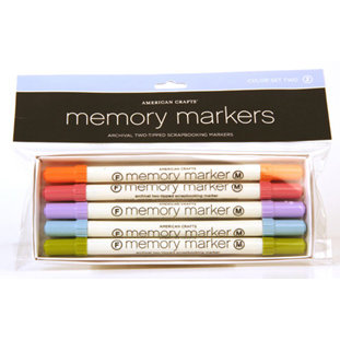 American Crafts - Memory Markers - 5 Pack - Color Set 2