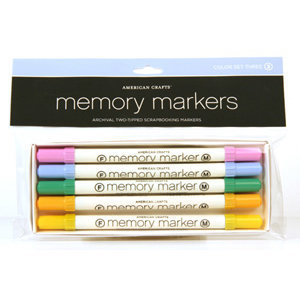 American Crafts - Memory Markers - 5 Pack - Color Set 3