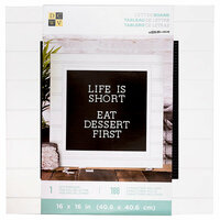 Die Cuts with a View - Letter Board - 16 x 16 - White Frame - Black