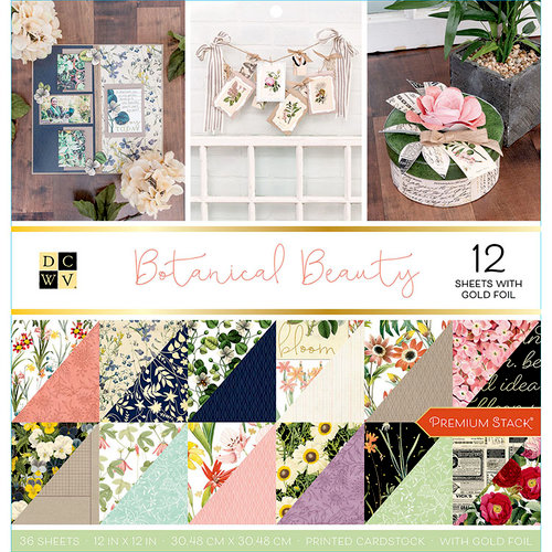 Die Cuts with a View - Botanical Beauty Collection - Foil Paper Stack - 12 x 12