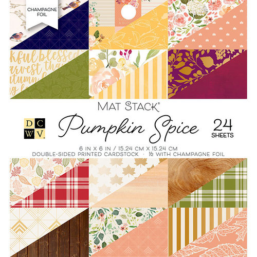 Die Cuts with a View - Pumpkin Spice Collection - Halloween - Foil Paper Mat Stack - 6 x 6