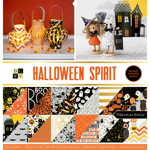 Die Cuts with a View - Halloween Spirit Collection - Halloween - Foil Paper Stack - 12 x 12
