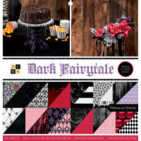 Die Cuts with a View - Dark Fairytale Collection - Halloween - Glitter Paper Stack - 12 x 12