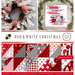 Die Cuts with a View - Red and White Christmas Collection - Foil Paper Stack - 12 x 12