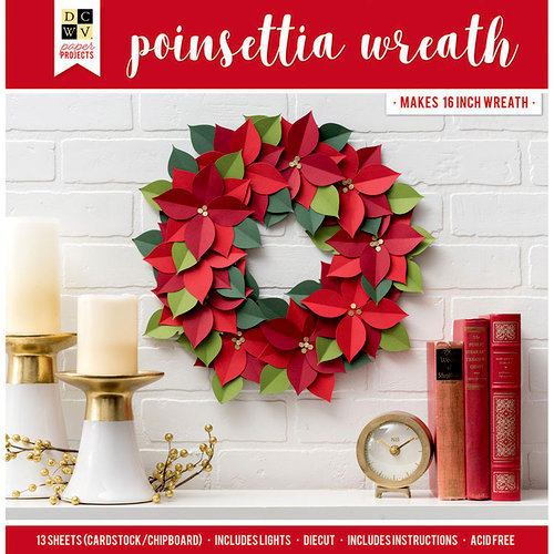 Die Cuts with a View - Christmas - Paper Projects - Poinsettia Wreath