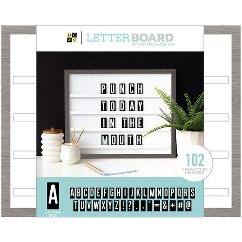 Die Cuts with a View - Letter Board - Sliding - Grey Oak - 20 x 16