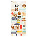Die Cuts with a View - Playful Pets Collection - Cardstock Stickers with Glitter Accents - Dogs