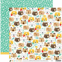 Die Cuts with a View - Playful Pets Collection - 12 x 12 Double Sided Paper - Cats