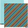 Die Cuts with a View - Playful Pets Collection - 12 x 12 Double Sided Paper - Diagonal Stripe