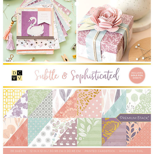 Die Cuts with a View - Subtle and Sophisticated Collection - Foil Paper Stack - 12 x 12
