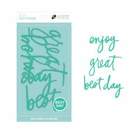Die Cuts with a View - Heidi Swapp - Letter Board - Word Packs - Teal - Best Day