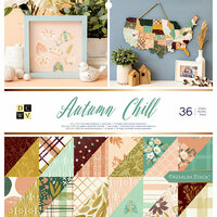 Die Cuts with a View - Autumn Chill Collection - Foil Paper Stack - 12 x 12