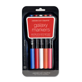 American Crafts - Galaxy Markers - Broad Point - 5 Pack