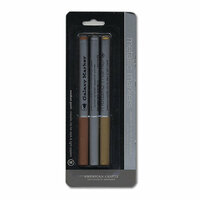 American Crafts - Metallic Markers - Medium Point - 3 Pack - Gold Silver and Copper