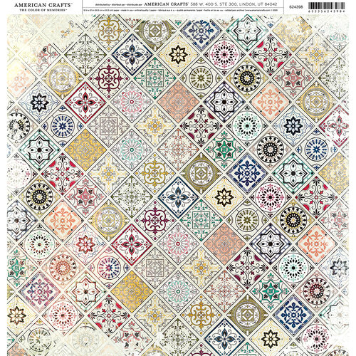 American Crafts - 12 x 12 Single Sided Paper - Mandala Patchwork