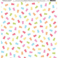 American Crafts - 12 x 12 Single Sided Paper - Gummy Bears