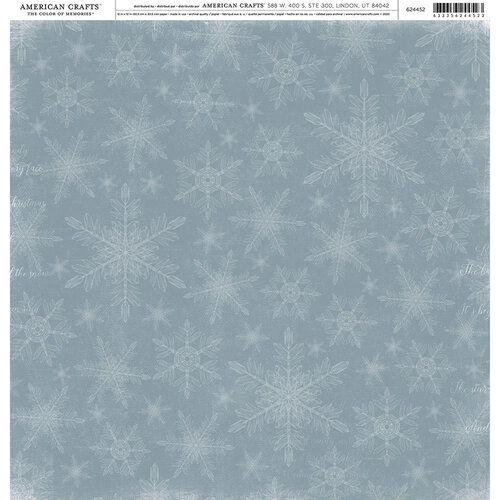 American Crafts - 12 x 12 Single Sided Paper - Snowflakes