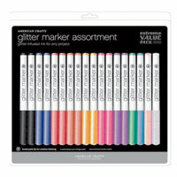 American Crafts - Glitter Markers Value Pack - 18 Piece