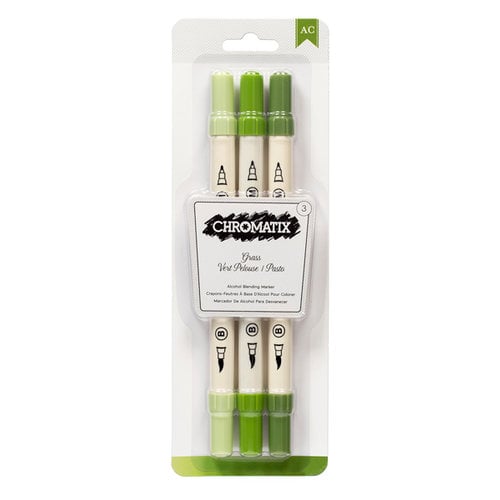 American Crafts - Chromatix - Blending Markers - Grass - 3 Pack