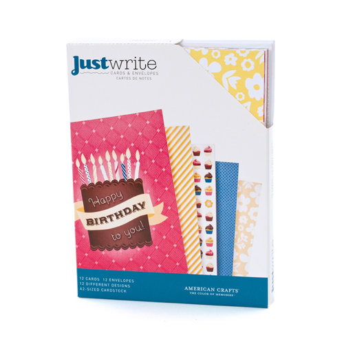 American Crafts - Confetti Collection - Just Write - Cards and Envelopes