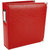 We R Makers - Classic Leather - 8.5 x 11 - 3-Ring Album - Red