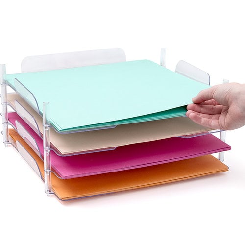 We R Memory Keepers® Clear Stackable Acrylic Paper Trays, 4ct