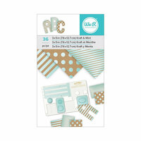 We R Makers - 3 x 5 Paper Pad - Kraft With Mint Foil