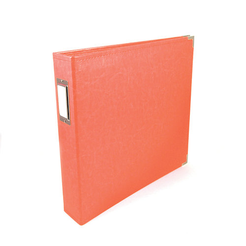 We R Makers - Classic Leather - 12 x 12 - 3-Ring Album - Coral