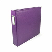 We R Makers - Classic Leather - 12 x 12 - 3-Ring Album - Grape Soda