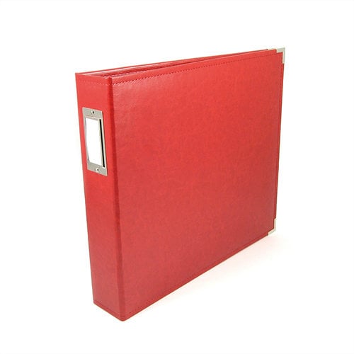 We R Makers - Classic Leather - 12 x 12 - 3-Ring Album - Real Red