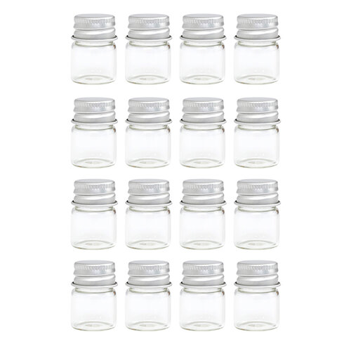 We R Makers - Storage Bottles - Small Glass Jars - 16 Pack