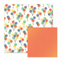 We R Memory Keepers - Cakes and Candles Collection - 12 x 12 Double Sided Paper - Balloons