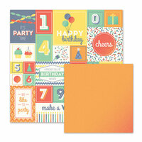 We R Memory Keepers - Cakes and Candles Collection - 12 x 12 Double Sided Paper - Party Time