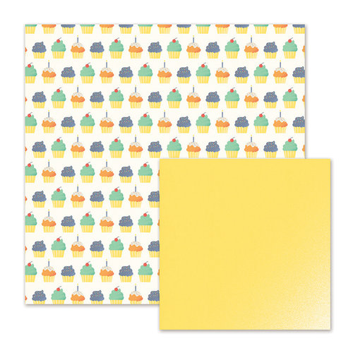 We R Memory Keepers - Cakes and Candles Collection - 12 x 12 Double Sided Paper - Cupcakes