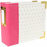 We R Memory Keepers - 4 x 4 - Instagram Albums - Strawberry With Gold Foil Dots